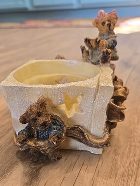 Boyds Bears Cream and Brown Bear Tealight Holder